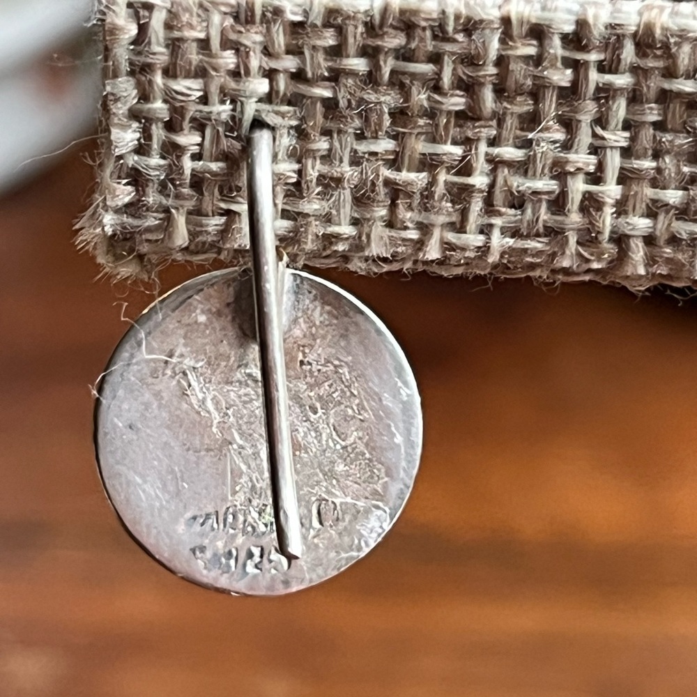 Handcrafted Solid Sterling Silver Disc Earrings -… - image 6